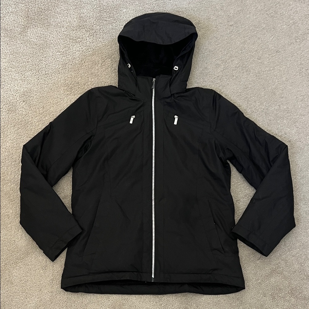 ZEROXPOSUR Black jacket with detachable hood, lots of pockets, soft inside